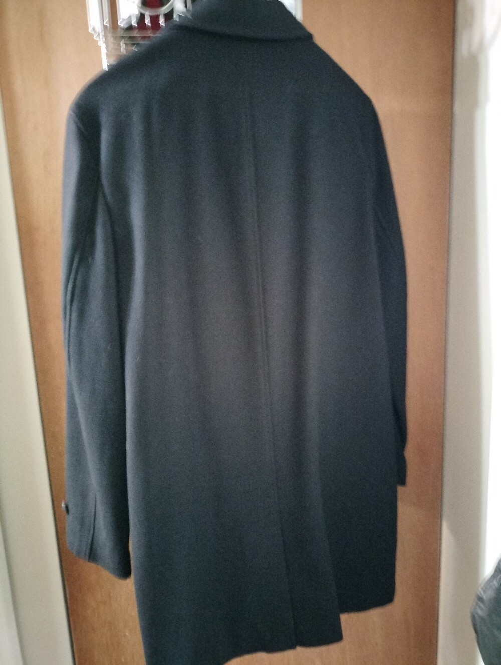 Men's Black Button-Front Coat - Classic Long (@the time we had dogs)
